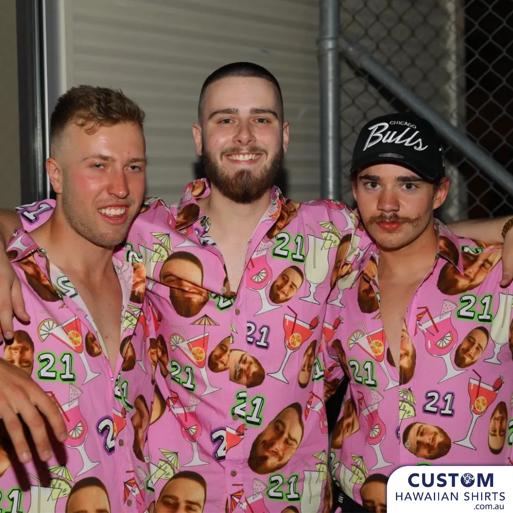 21st Birthday Party, Kieran - Custom Face Shirts