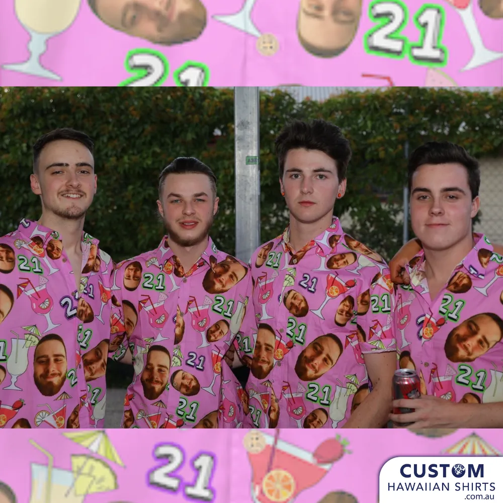 21st Birthday Party, Kieran - Custom Face Shirts