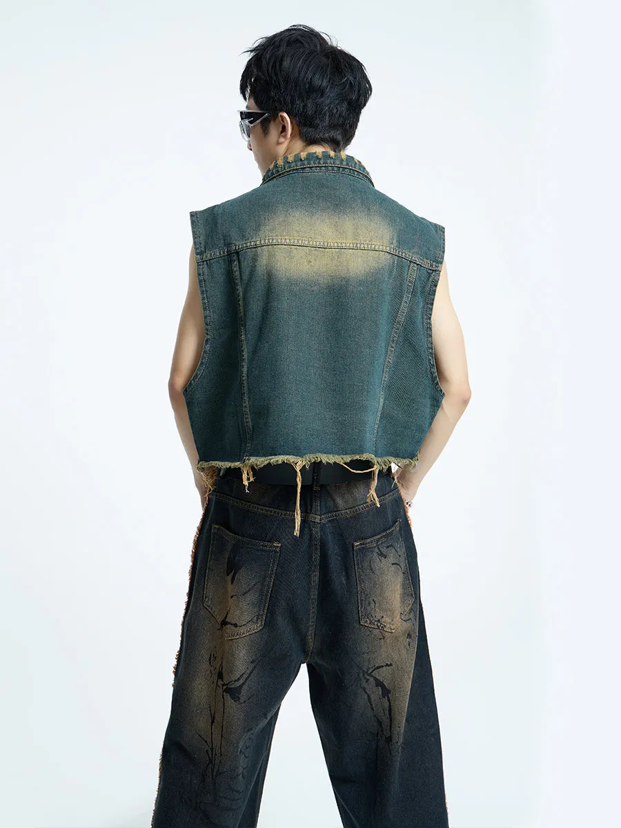 【23s September.】Mud Denim Vest -M