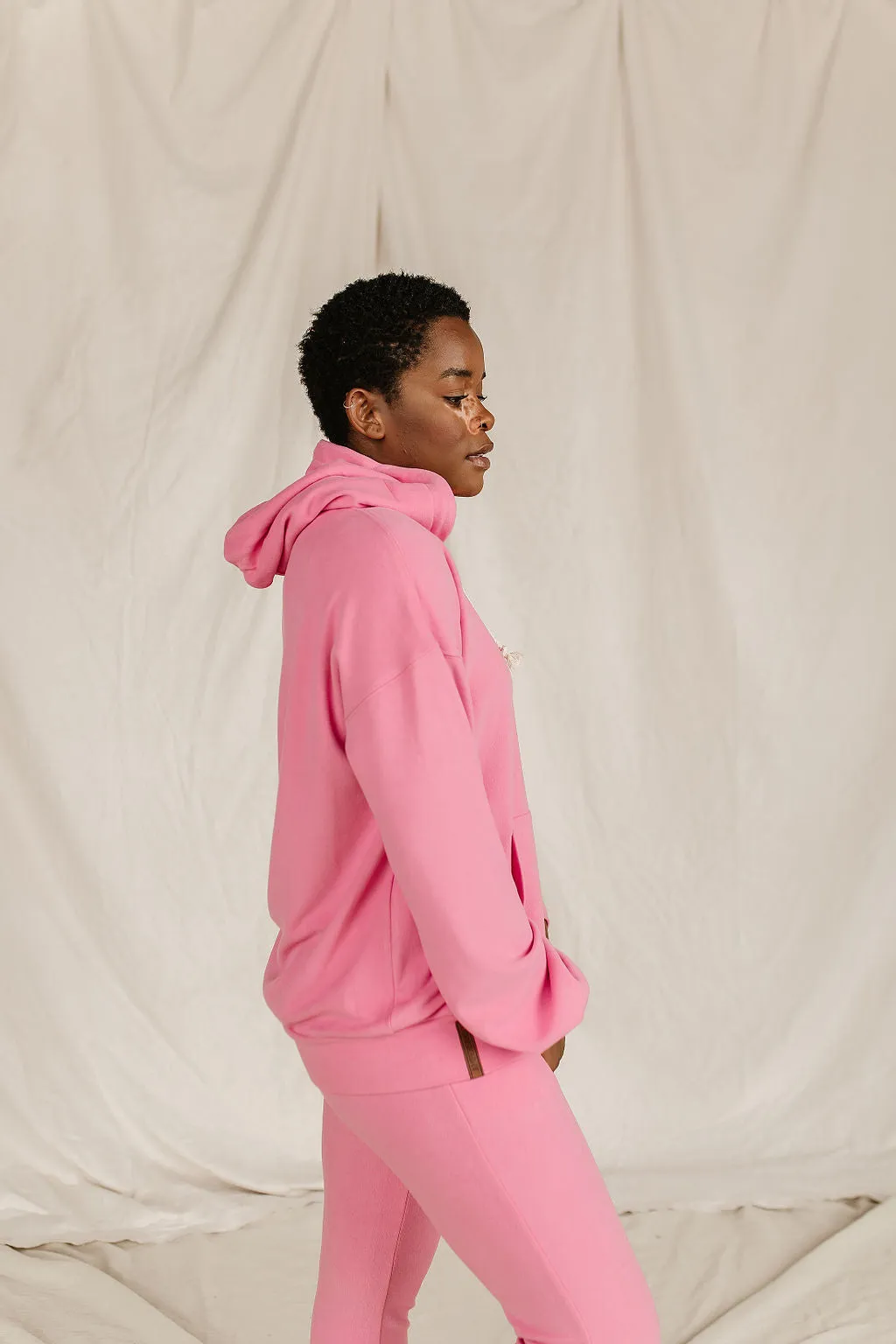 Ampersand Performance Fleece University Hoodie - Pink Tulip