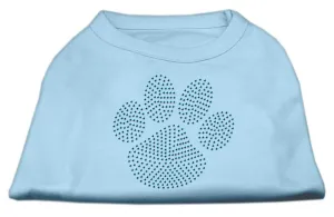 Blue Paw Rhinestud Shirt Baby Blue L (14)