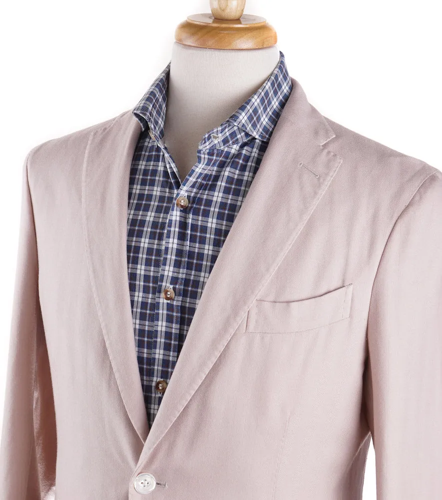 Boglioli Cashmere Sport Coat in Sand Pink Herringbone