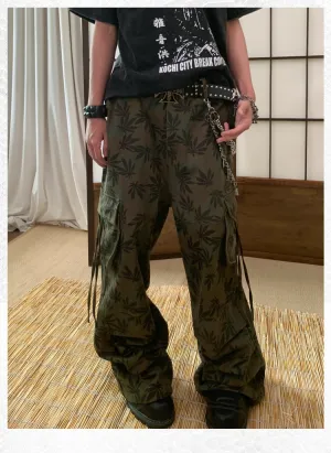 Casual Straight Wide Leg Cargo Pants