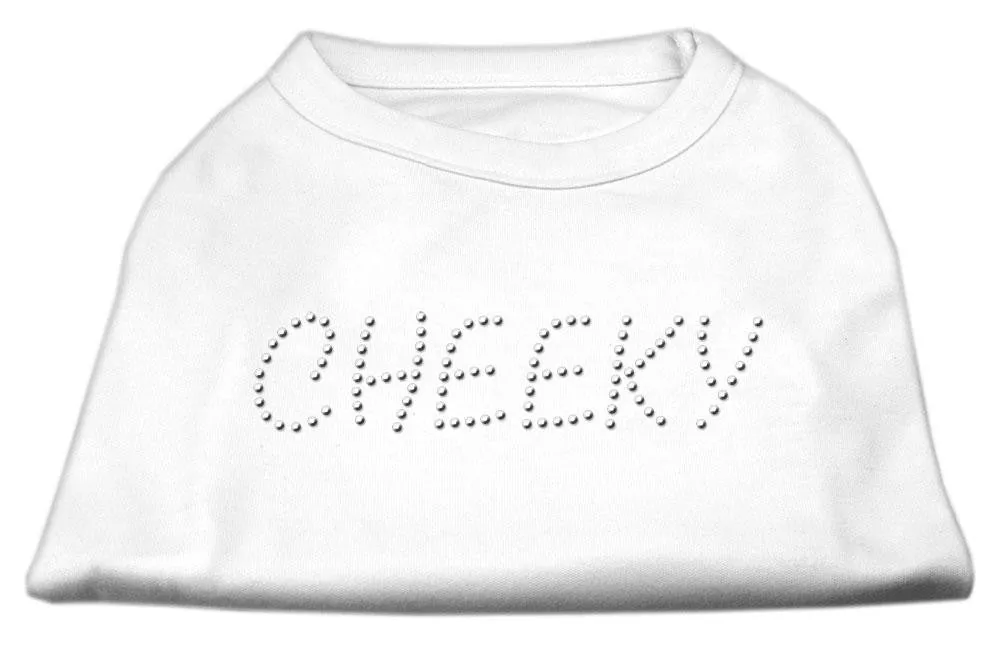 Cheeky Rhinestone Shirt White L (14)