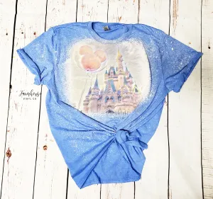 Cinderella Castle Balloon Bleached Shirt