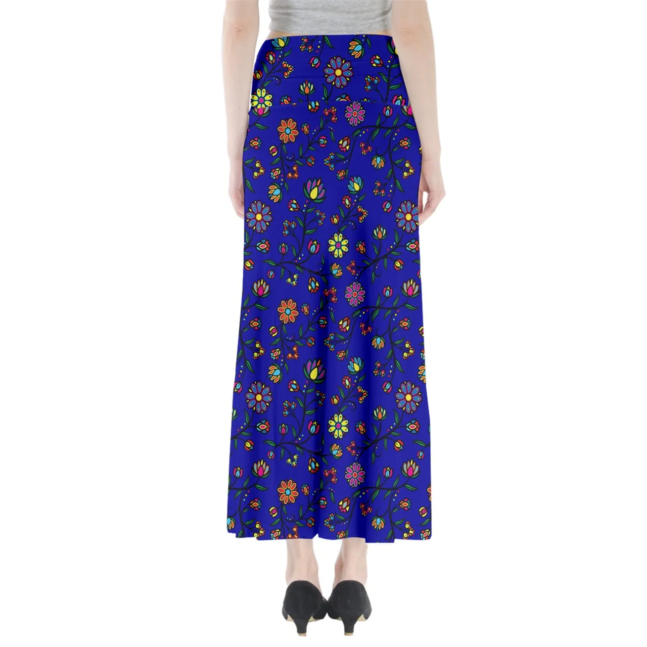 Cosmic Whisper Elk Shadow Full Length Maxi Skirt