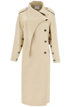 Courreges long trench coat with asymmetrical closure