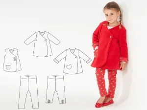 ENNA   LENA Baby girls leggings   dress sewing pattern ebook pdf bundle