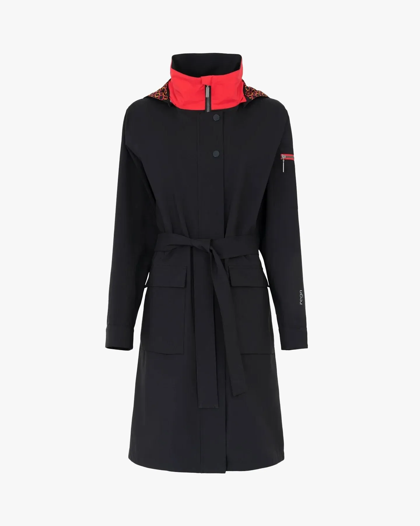 Fiona Trench Raincoat , Black