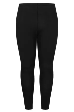 Fleece Lined Leggings in Black