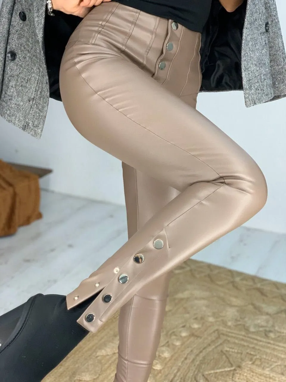 Fleece Padded Leggings Stylish Mocha Leggings Women Fashionable