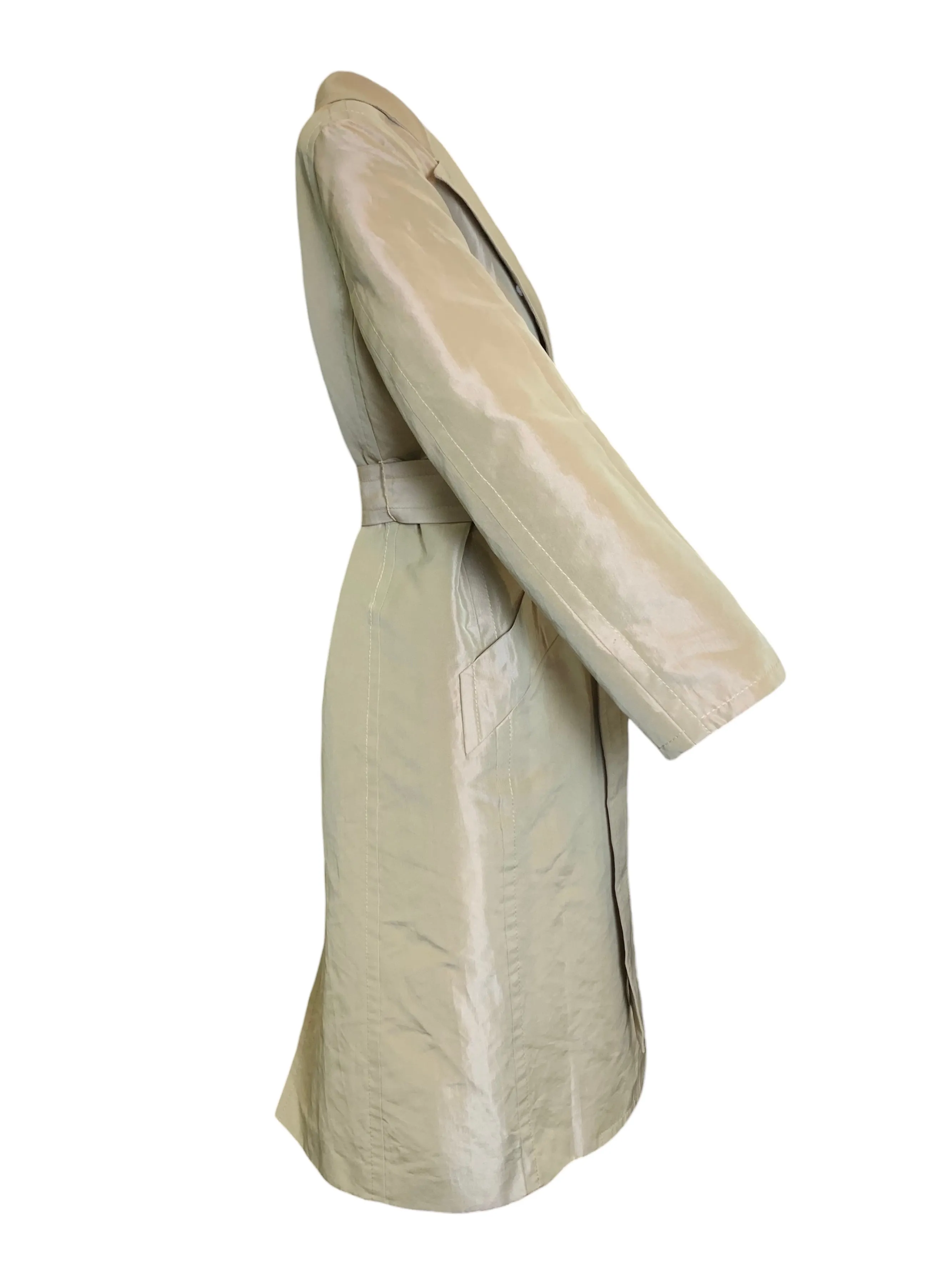 Gianfranco Ferre 1990s Sand Colored  Wrap Trench Coat