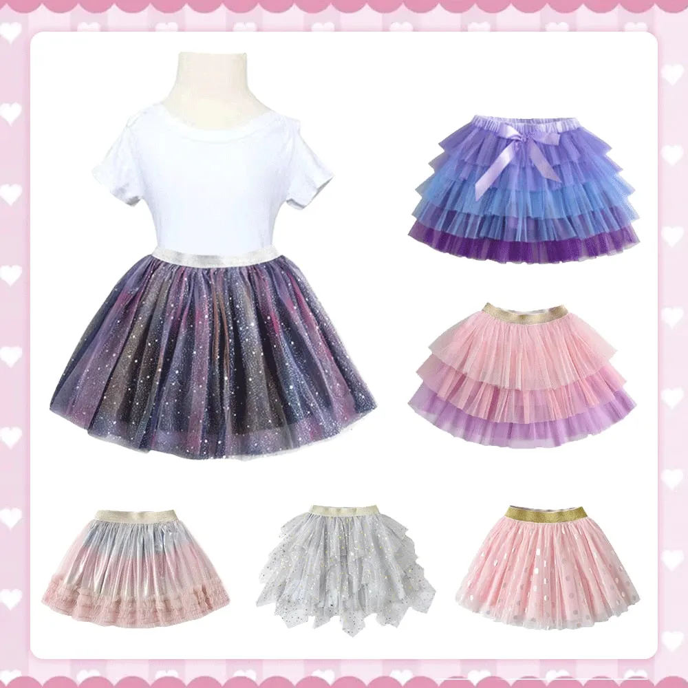 Girls Pink Tutu Layer Skirt 3T- 8T