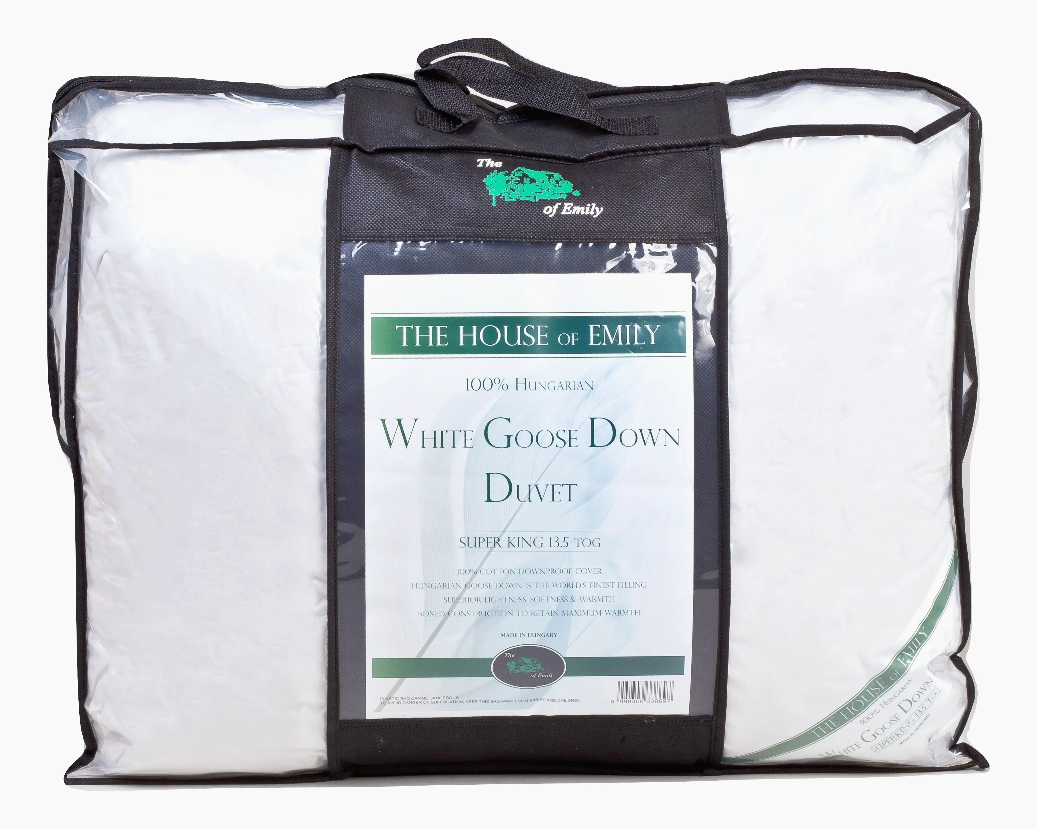 Goose Down Duvet Hungarian 100% Down | 4.5 up to 13.5 tog All Seasons | 5 Bed Sizes