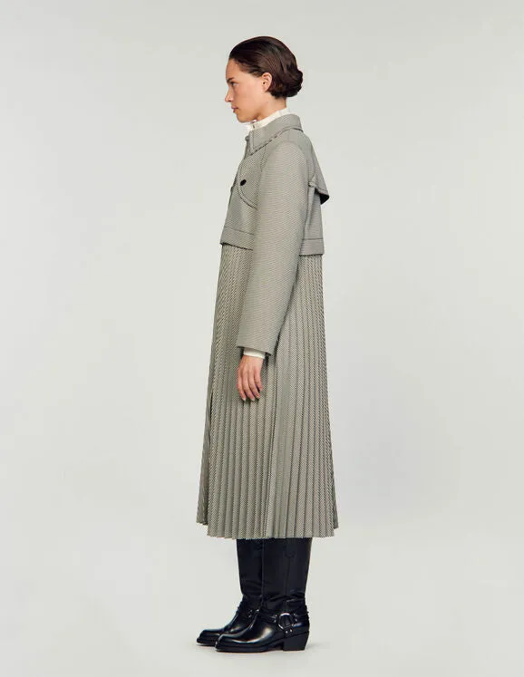 Houndstooth Trench Coat