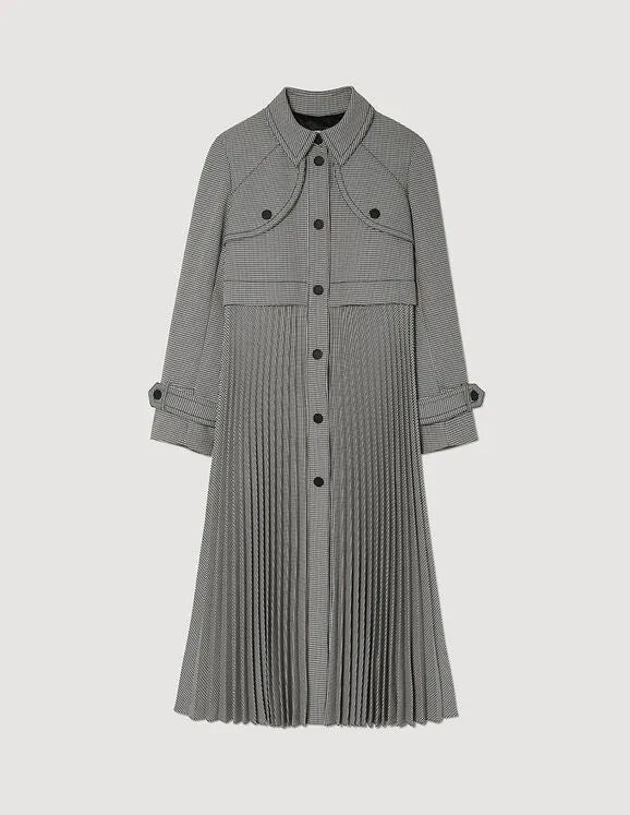 Houndstooth Trench Coat