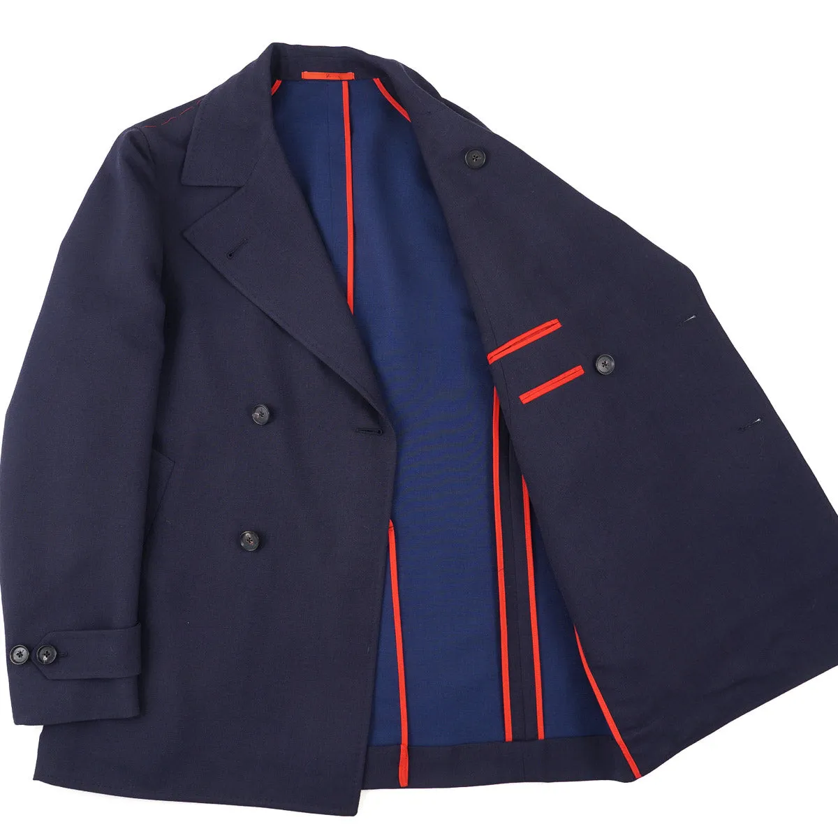 Isaia 'Iconico' Wool-Cashmere Pea Coat