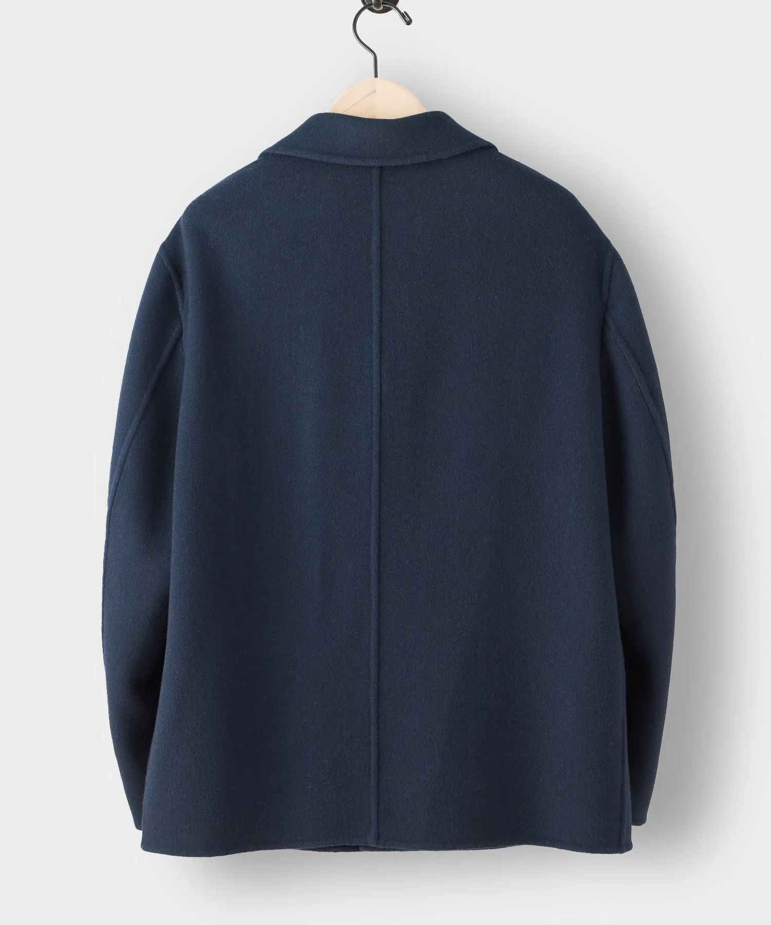 Italian Cashmere Chore Coat in Navy