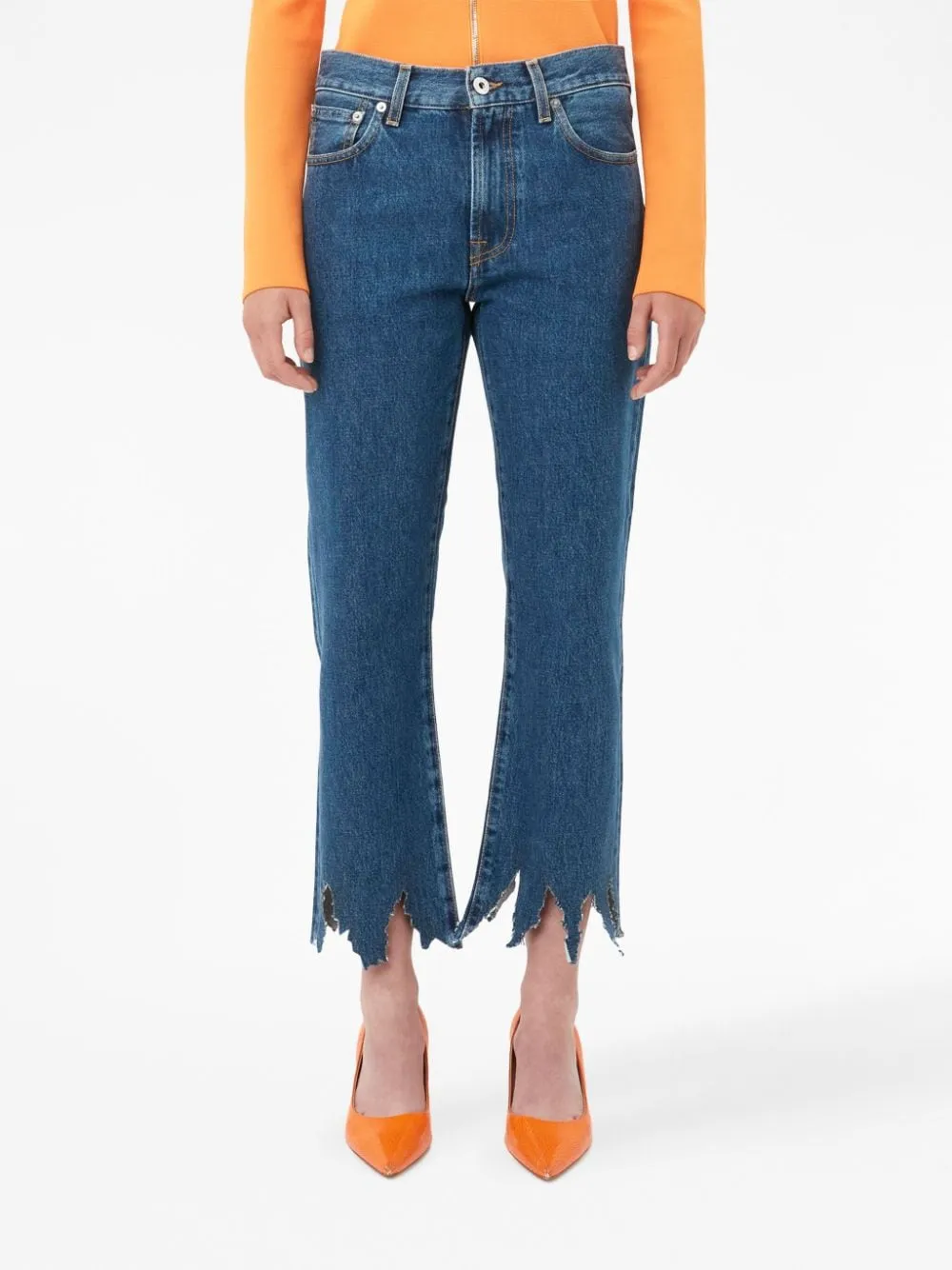 Lasercut Cropped Jeans