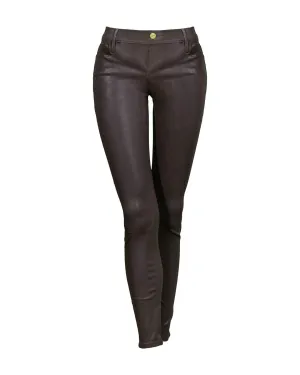 Le Skinny De Jeanne Cropped Coated Jeans