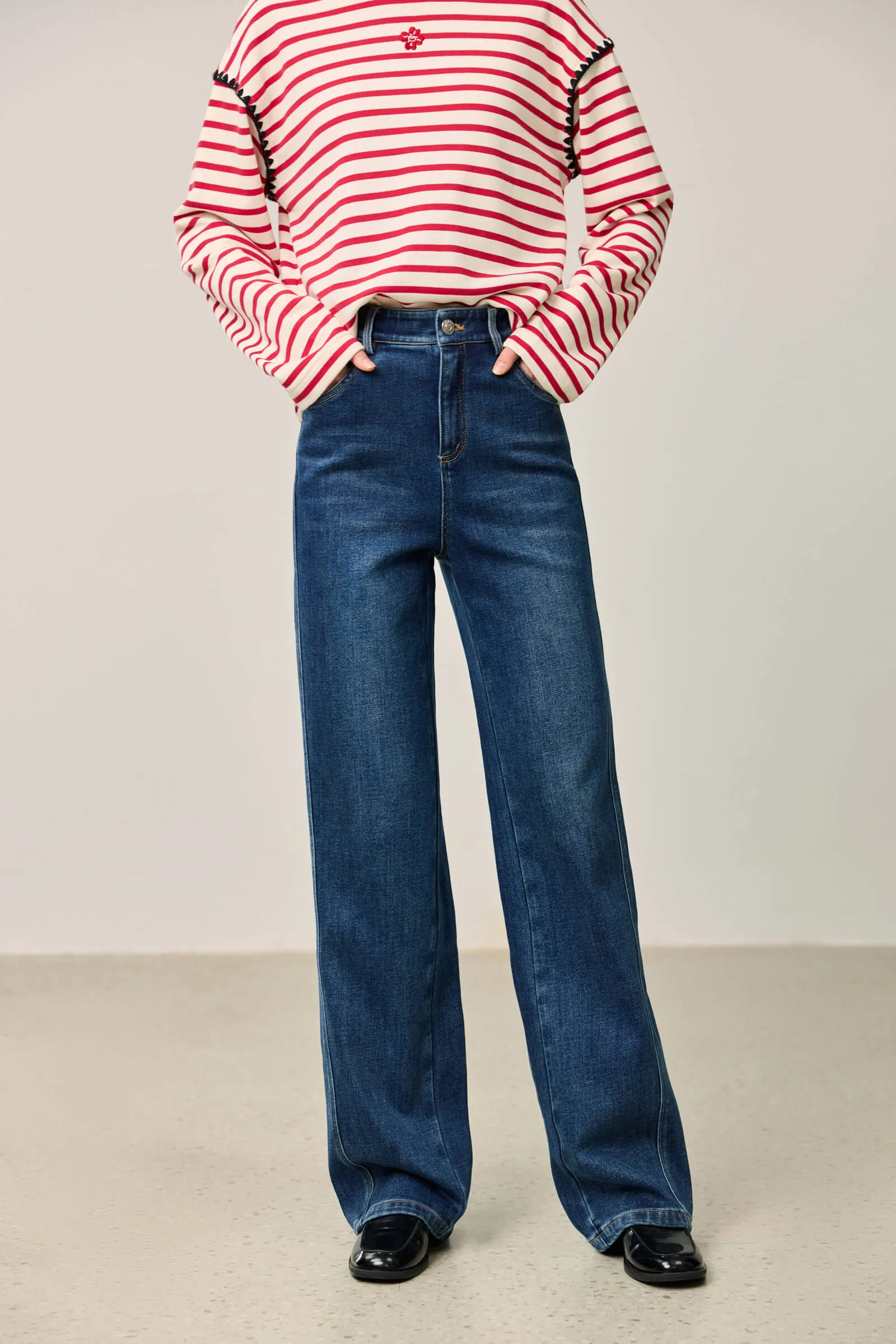 LILY Classic Denim Straight-Leg Jeans