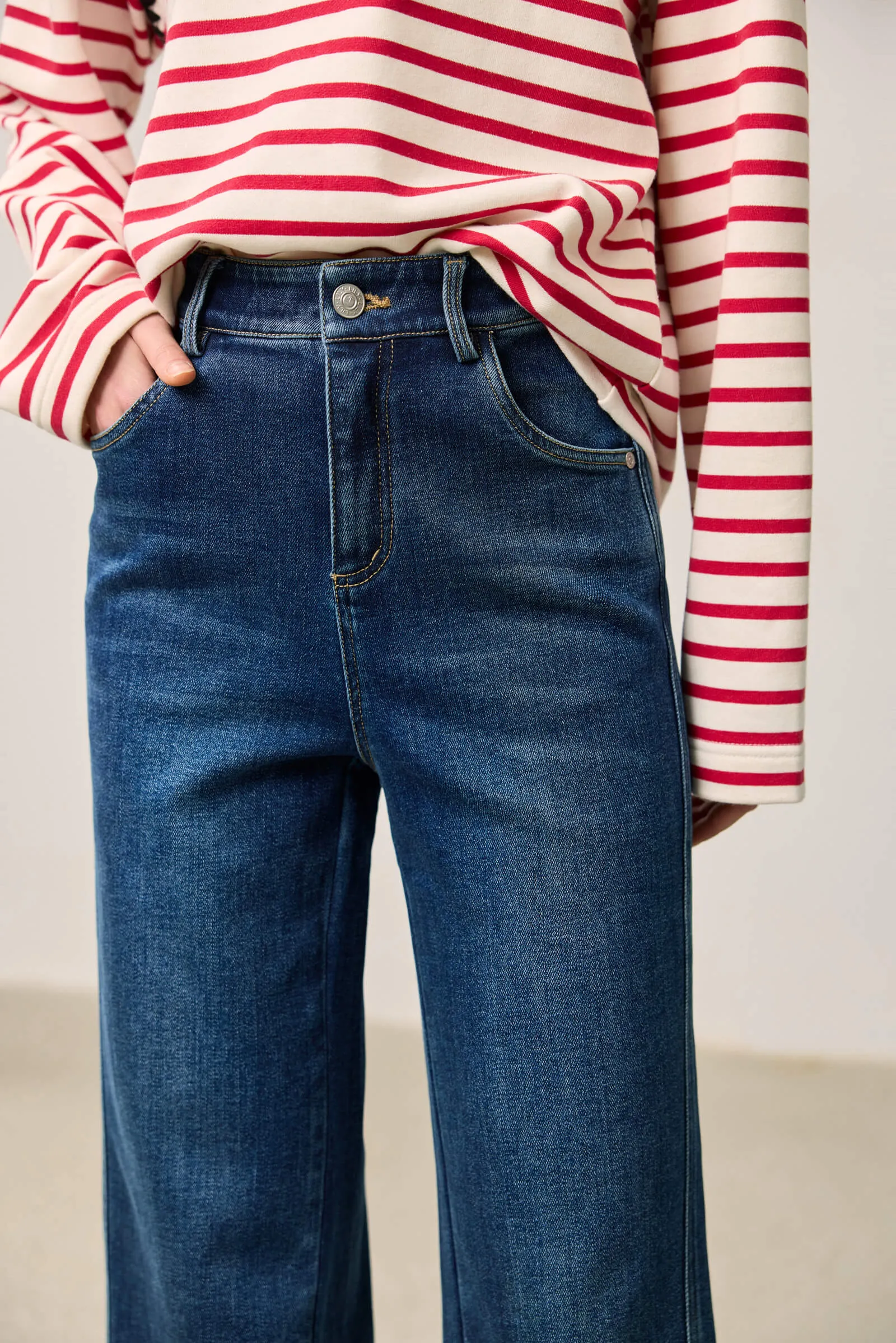 LILY Classic Denim Straight-Leg Jeans