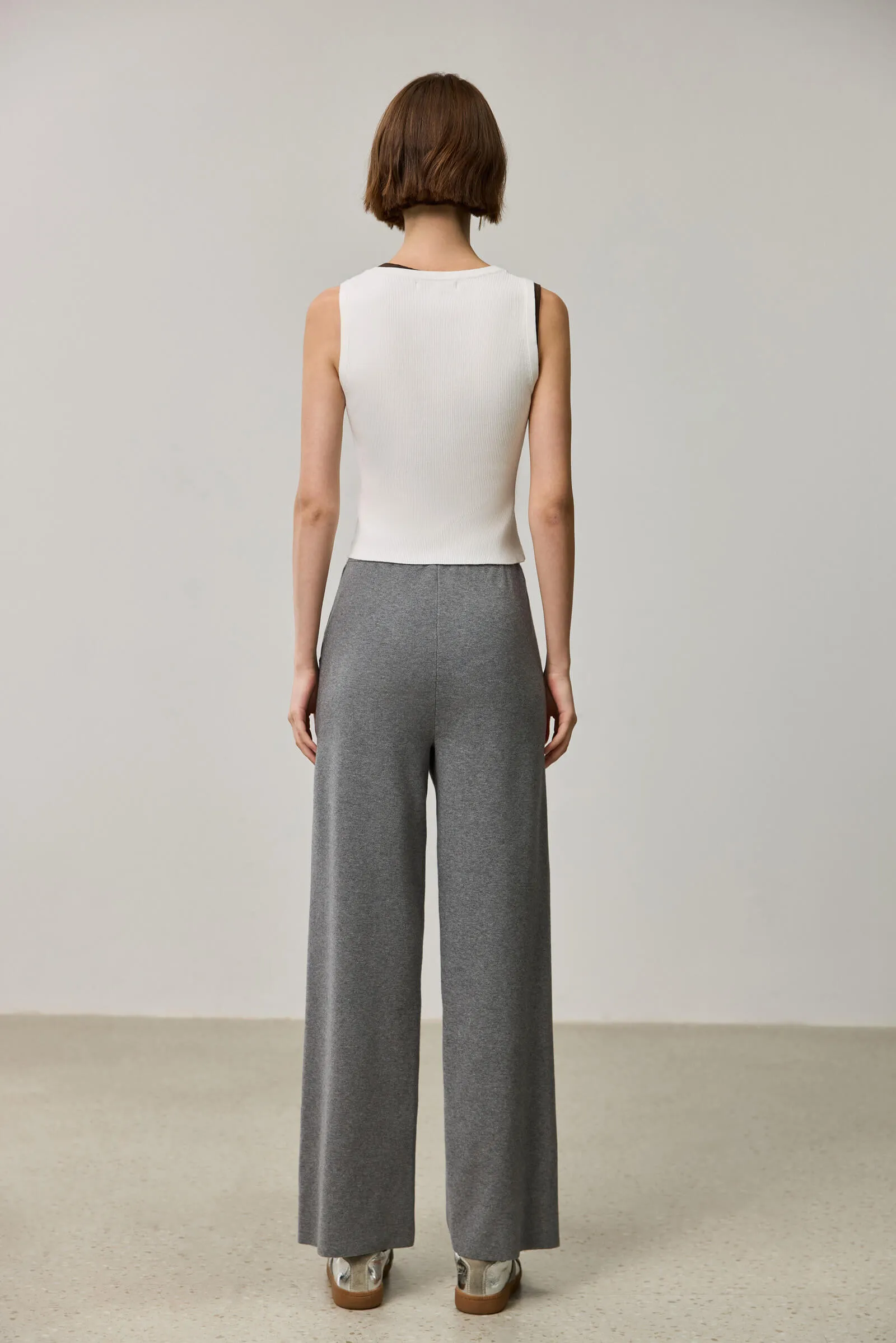 LILY Grey Casual Wide-Leg Pants