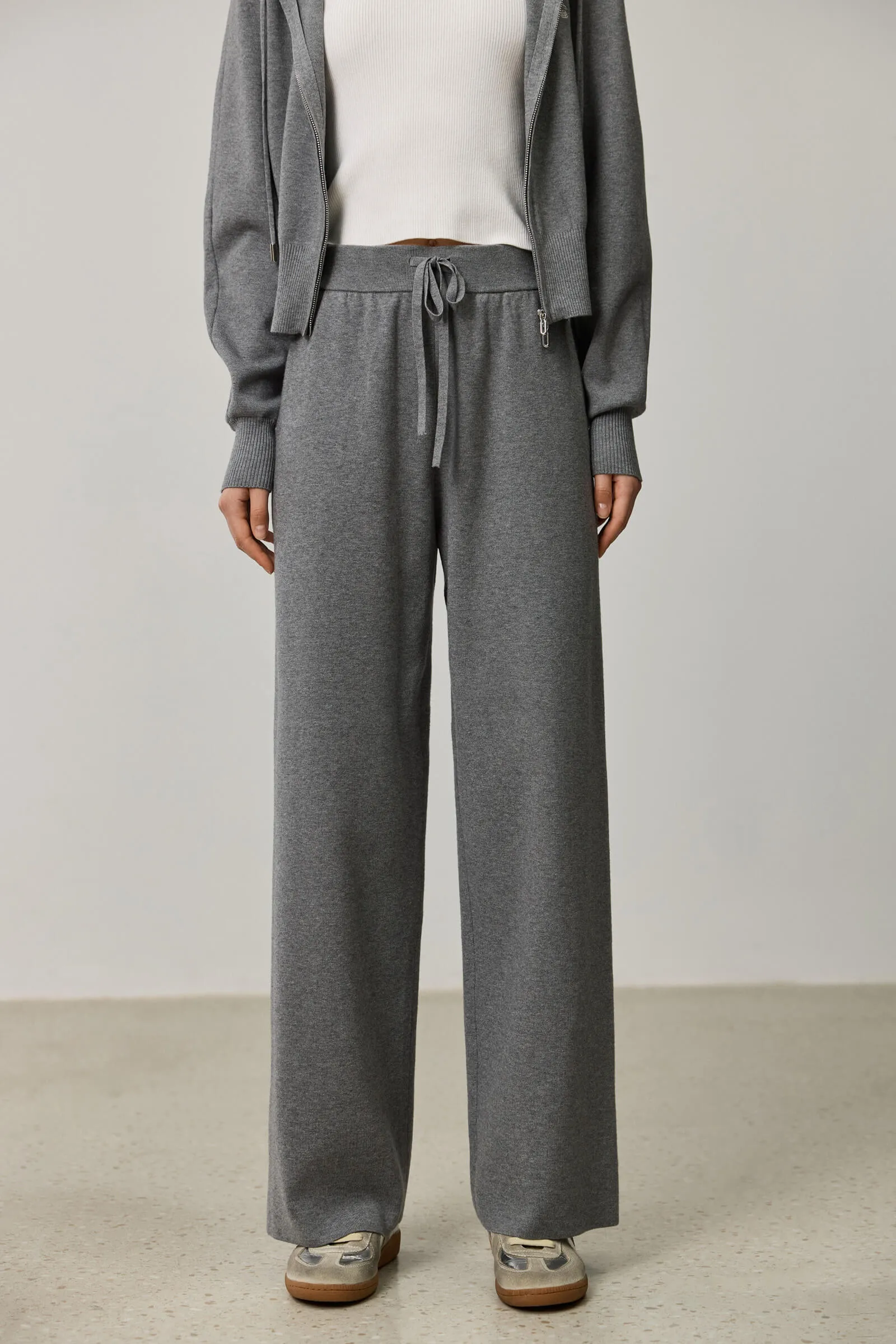 LILY Grey Casual Wide-Leg Pants