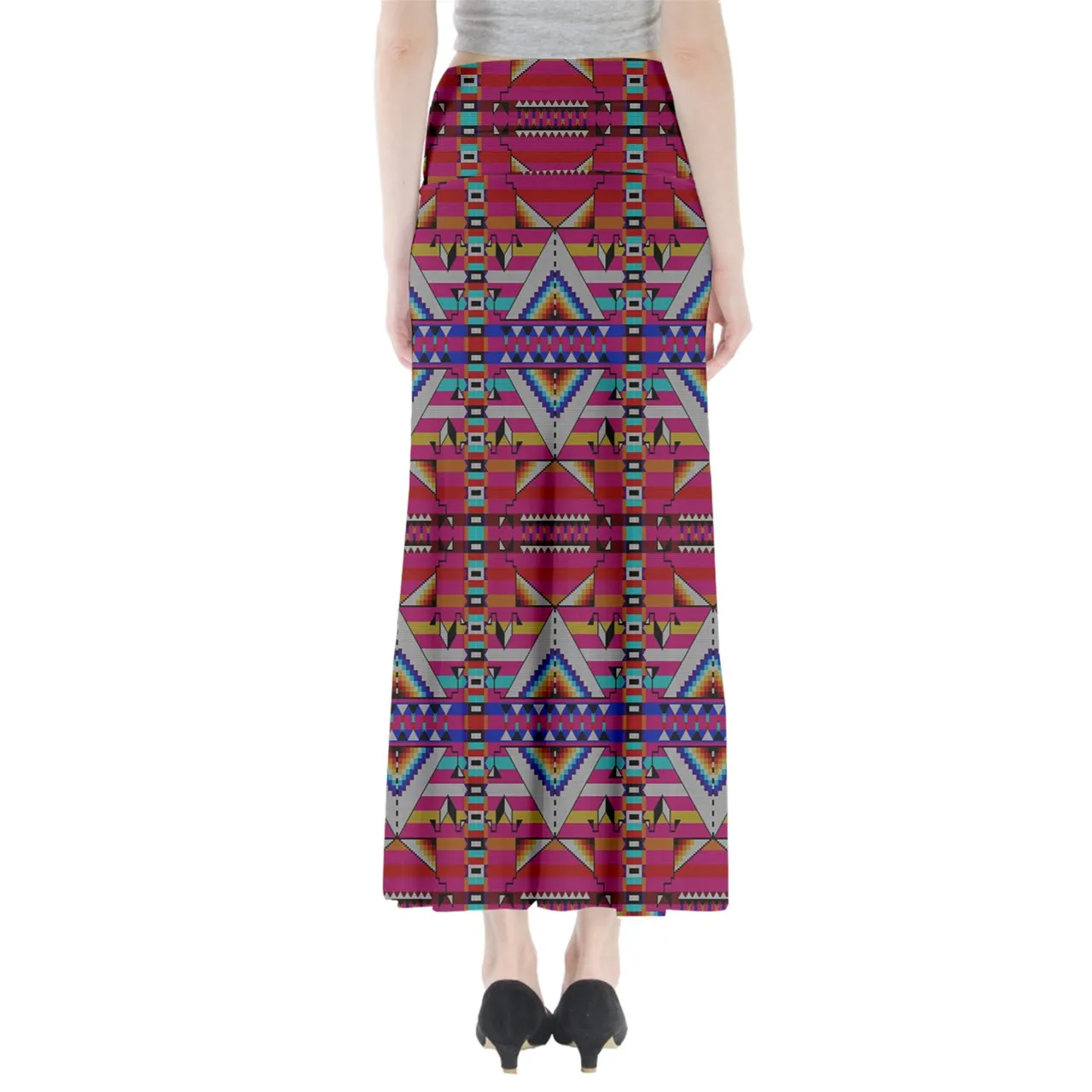 Medicine Blessing Pink Full Length Maxi Skirt