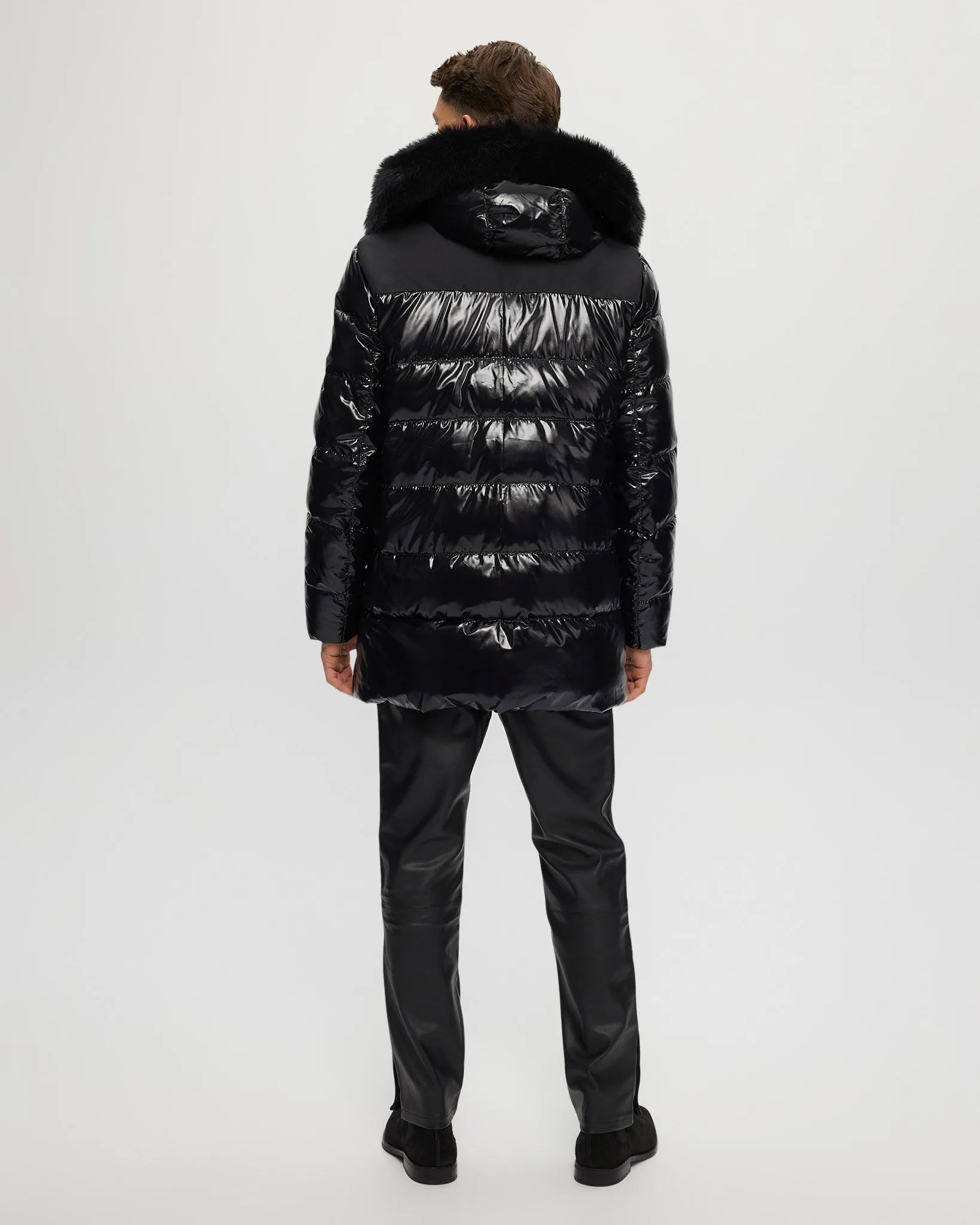 Men's Après-Ski Parka with Detachable Toscana Shearling Lamb Hood Trim