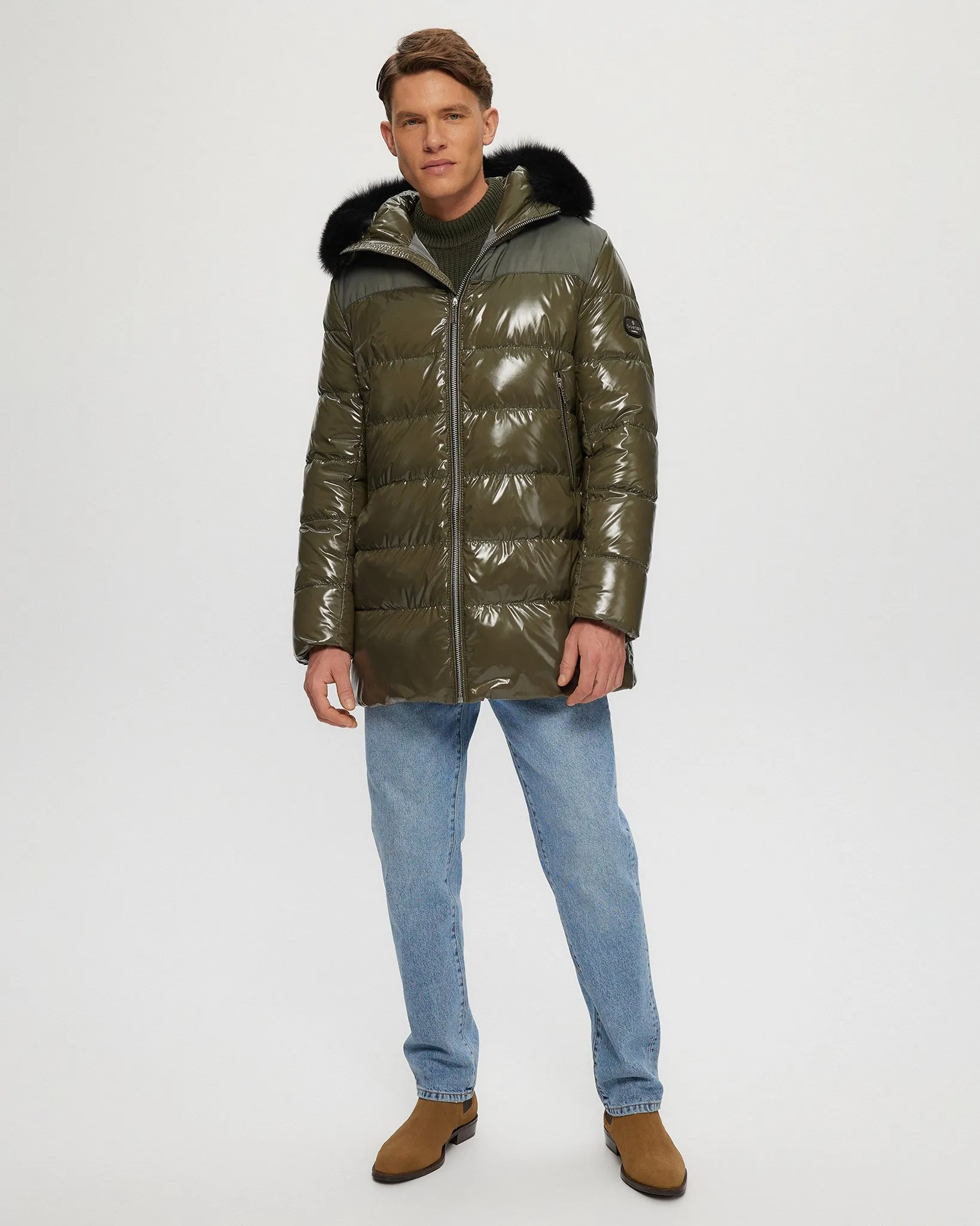 Men's Après-Ski Parka with Detachable Toscana Shearling Lamb Hood Trim