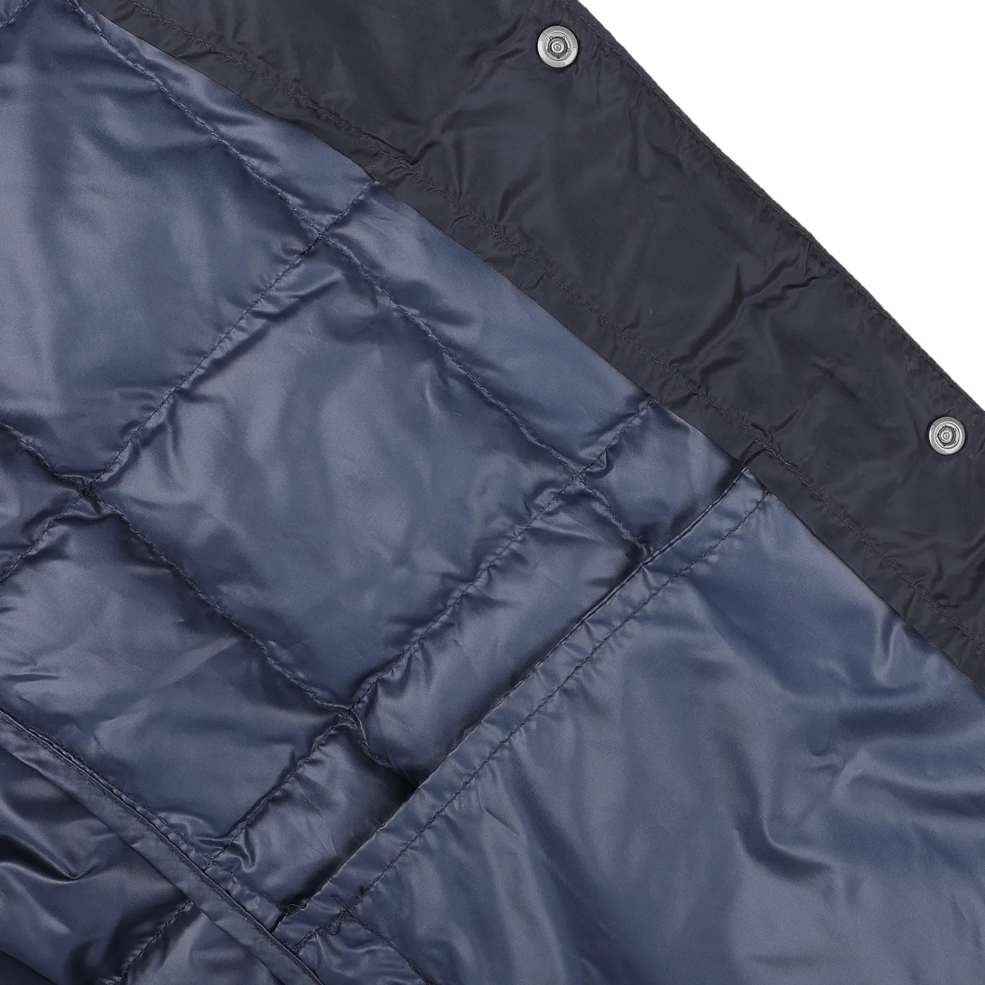 Navy Blue Nylon Down Padded Jacket