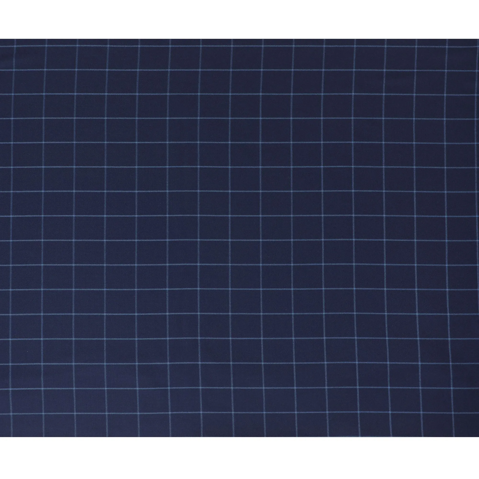 Navy Check SuperFine Merino Wool Fabric: 150cm Sophisticated Suiting from the UK-D17556