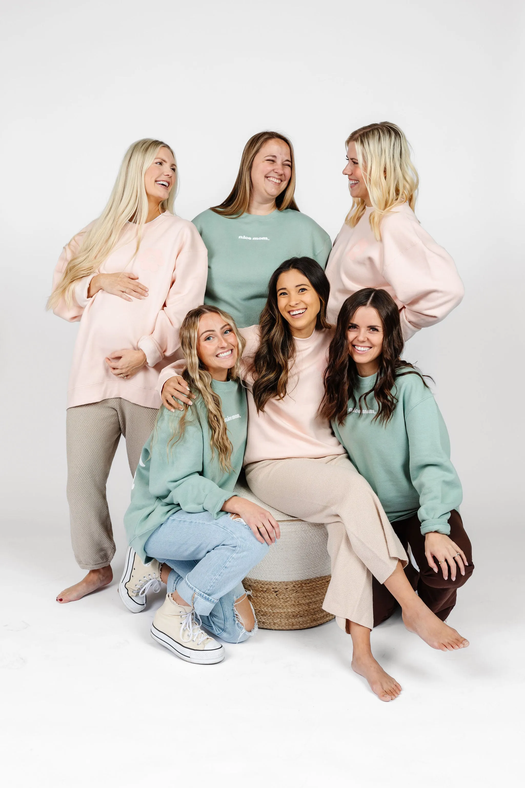 Nice Mom Crew | Seafoam