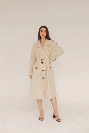 Oversize Trench Coat Light Beige