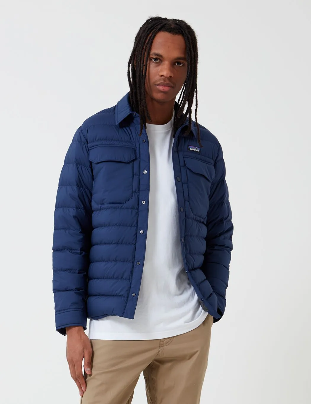 Patagonia Silent Down Shirt Jacket - Classic Navy Blue