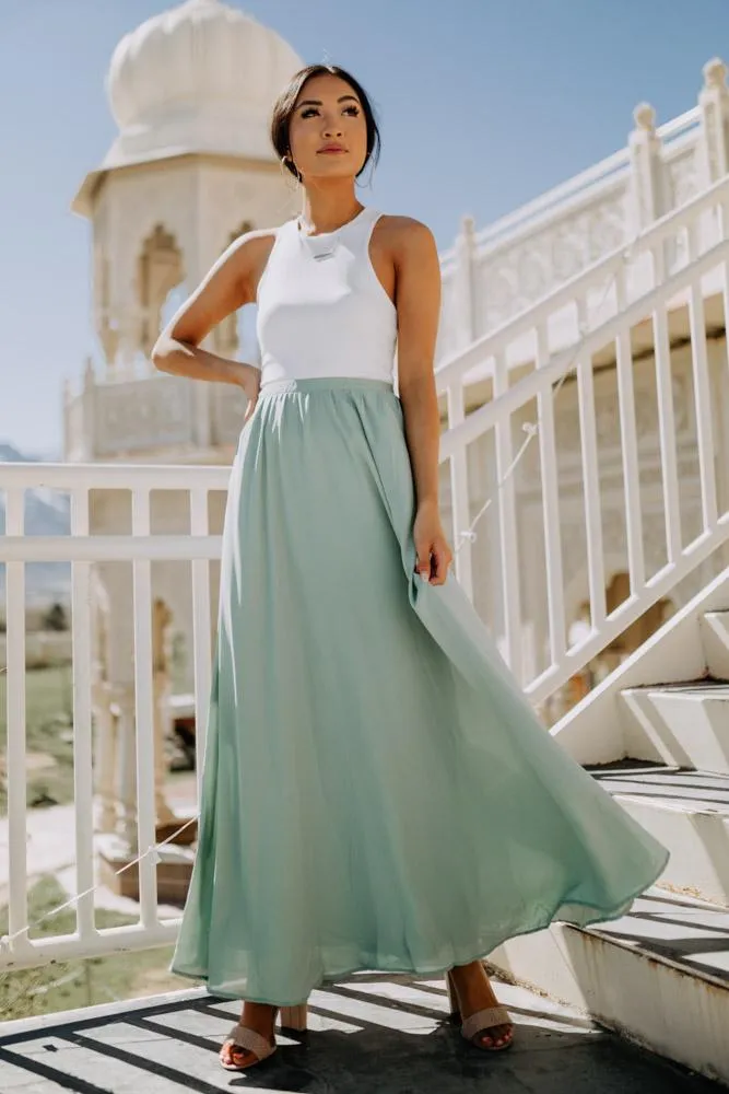 Penelope Maxi Skirt in Green