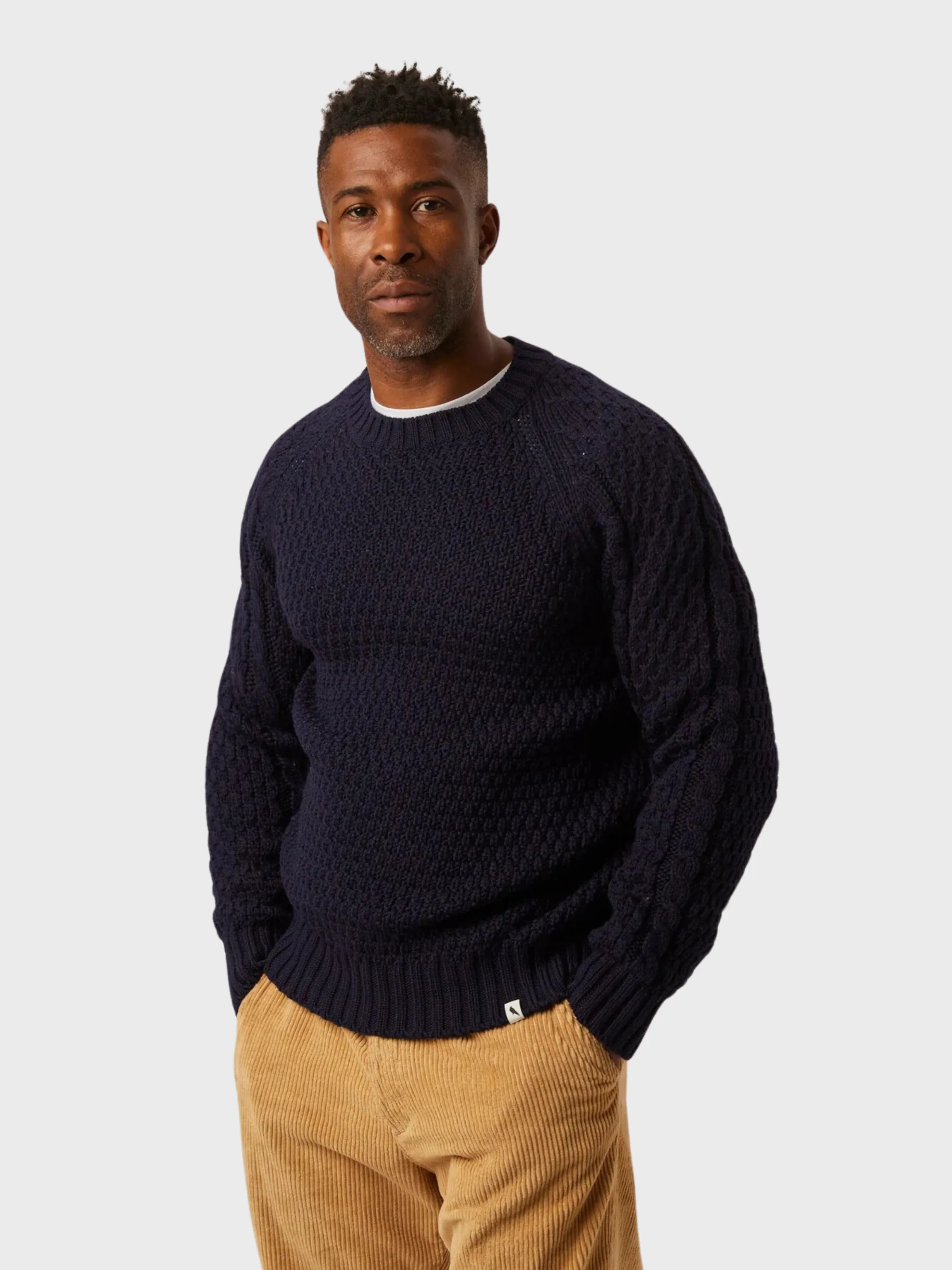 Peregrine Sweater Winston Crew Jumper Navy