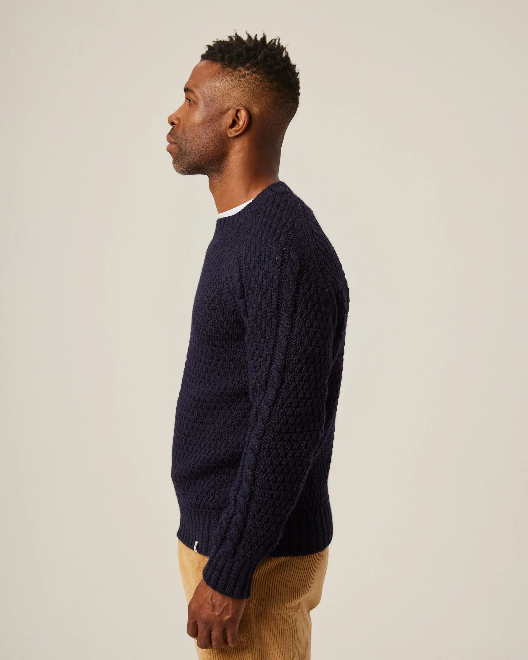 Peregrine Sweater Winston Crew Jumper Navy