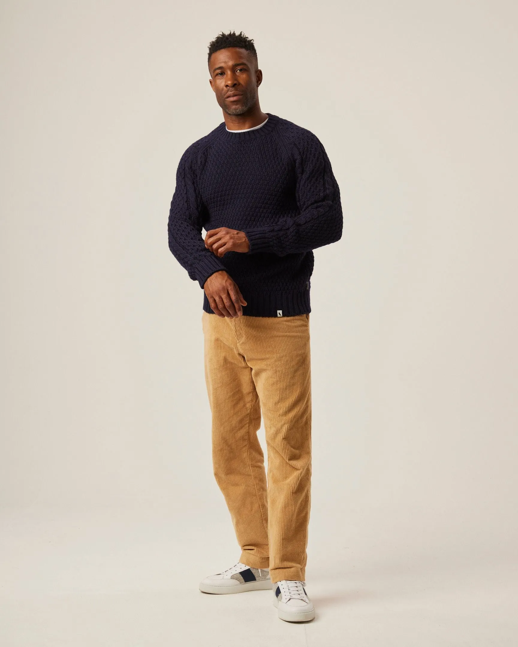 Peregrine Sweater Winston Crew Jumper Navy