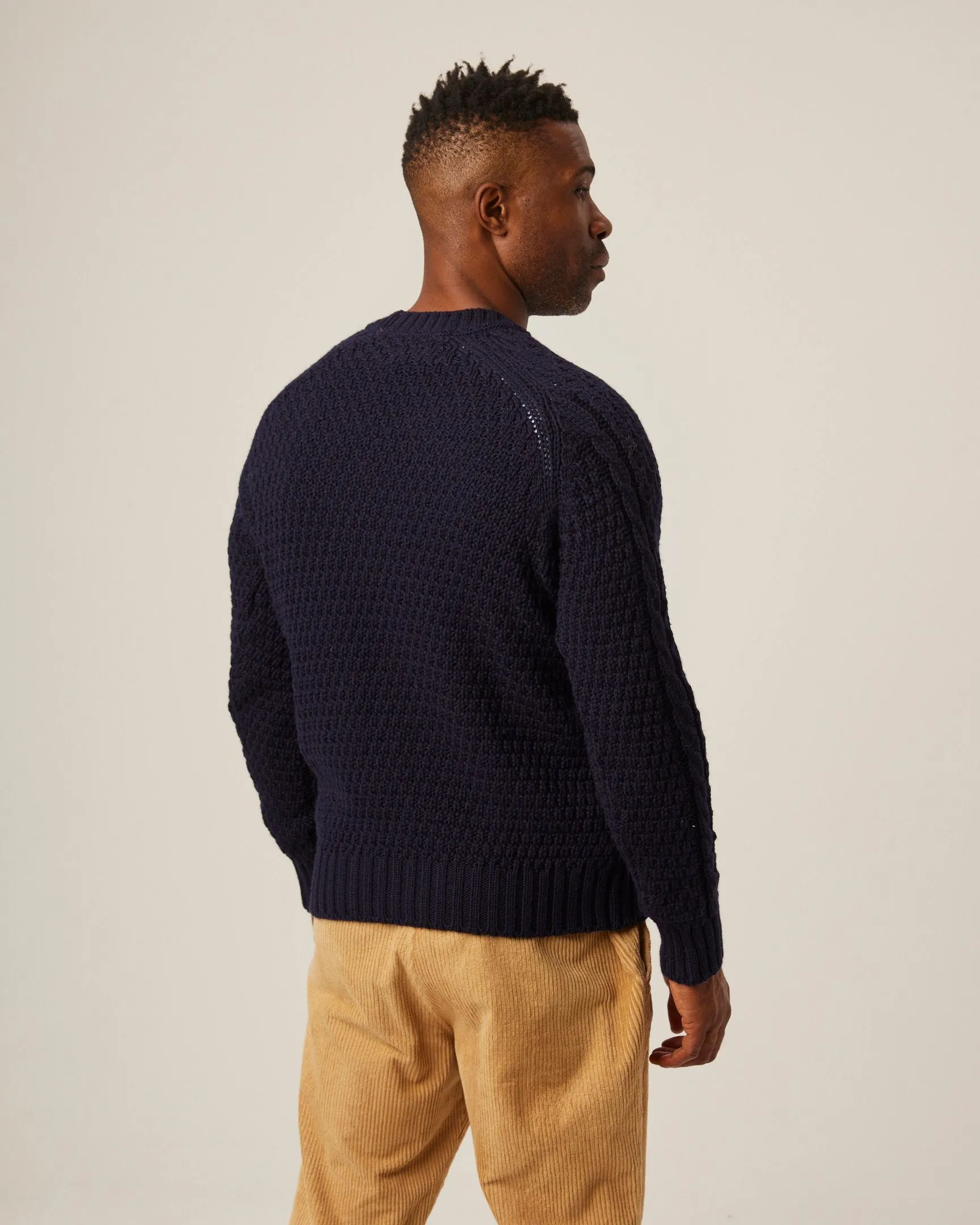 Peregrine Sweater Winston Crew Jumper Navy