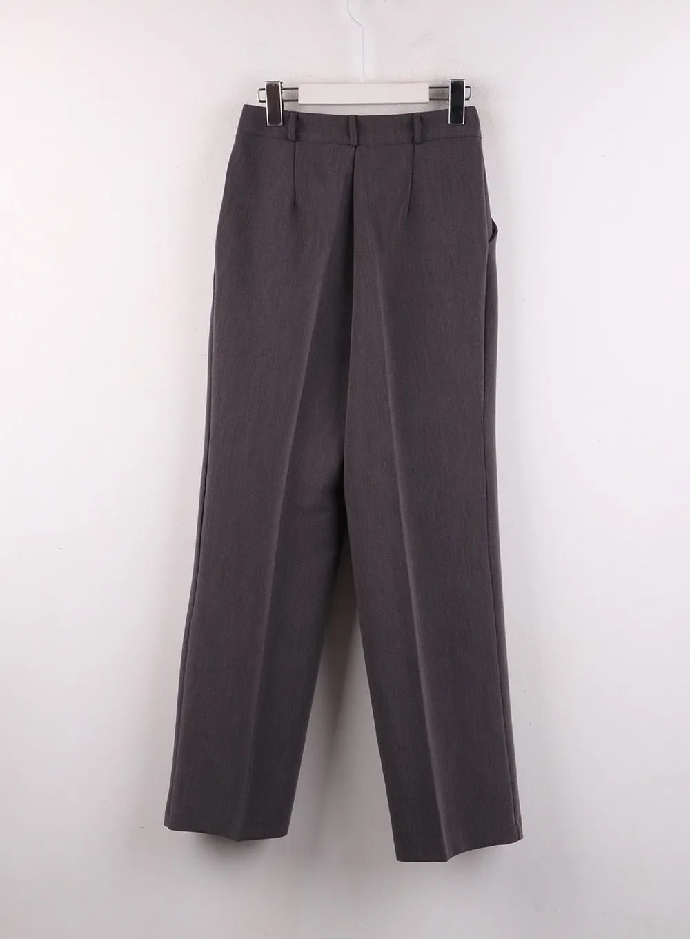 Pintuck Straight Leg Tailored Pants IF402