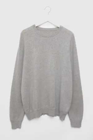 PURE CASHMERE GREY OVERSIZED COSY SWEATER