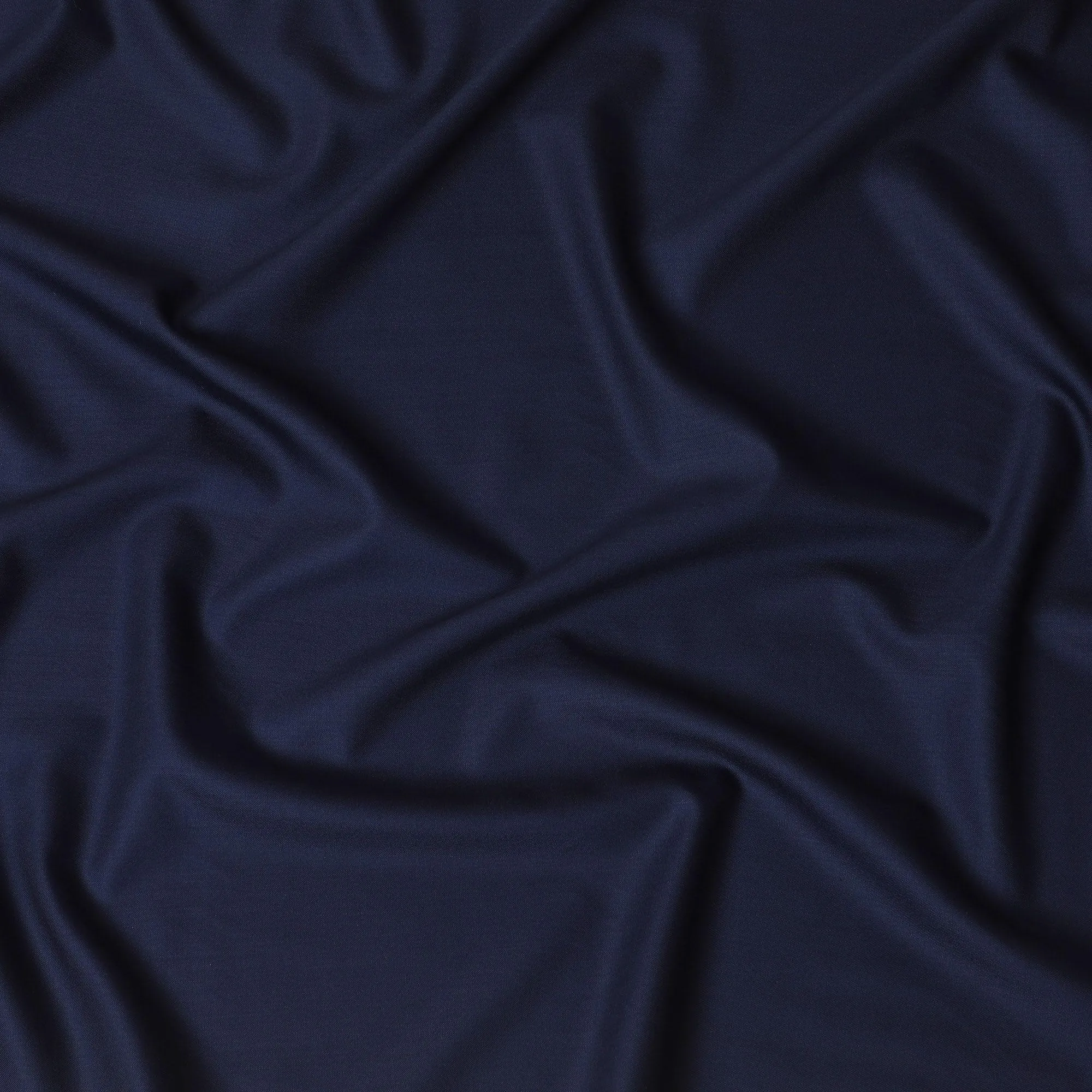 Space blue plain Premium pure English super 180's all wool and cashmere suiting fabric-D14825