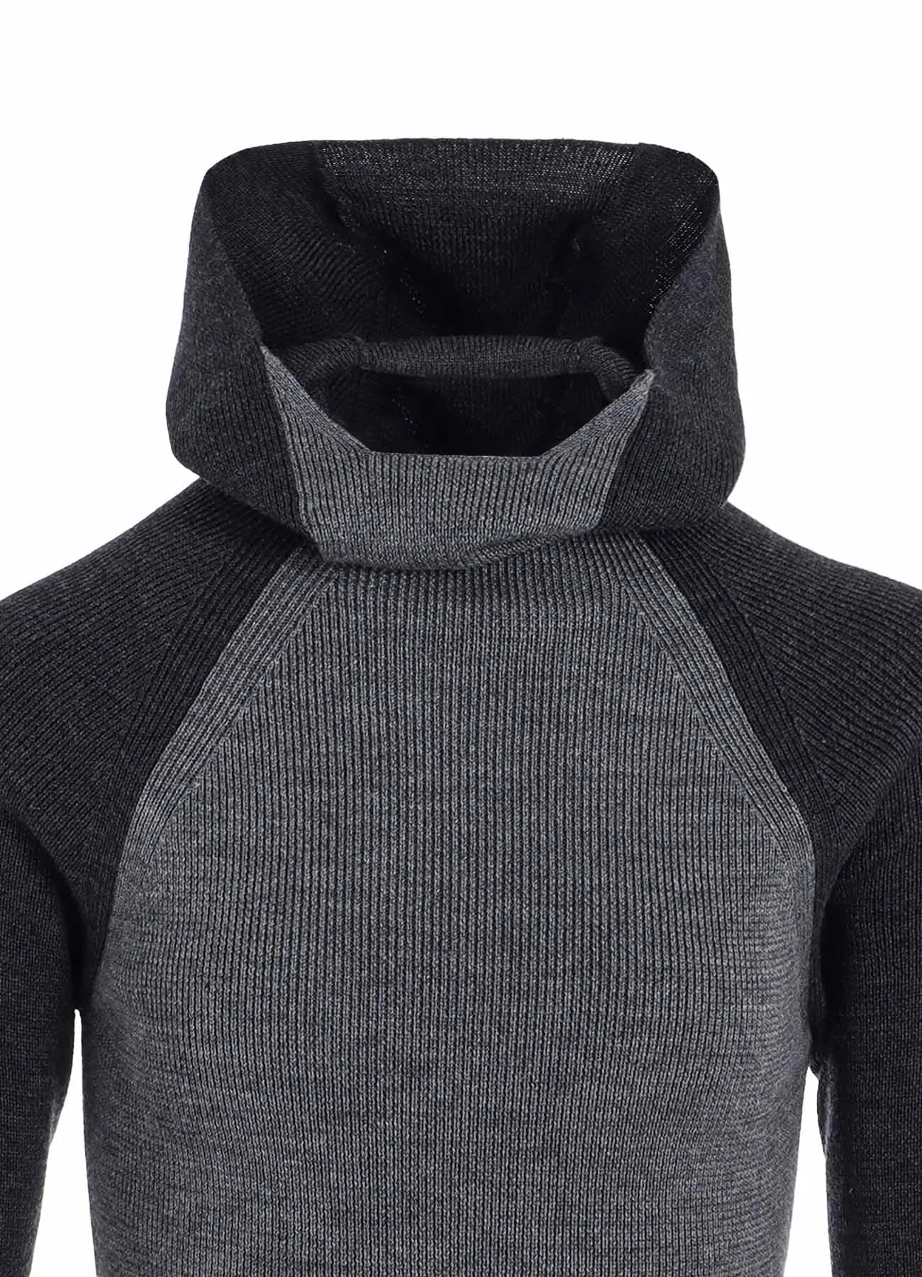 STANDARD WOOL WOSHABLE PLAIN STITCH SIDE HOODED KNITWEAR