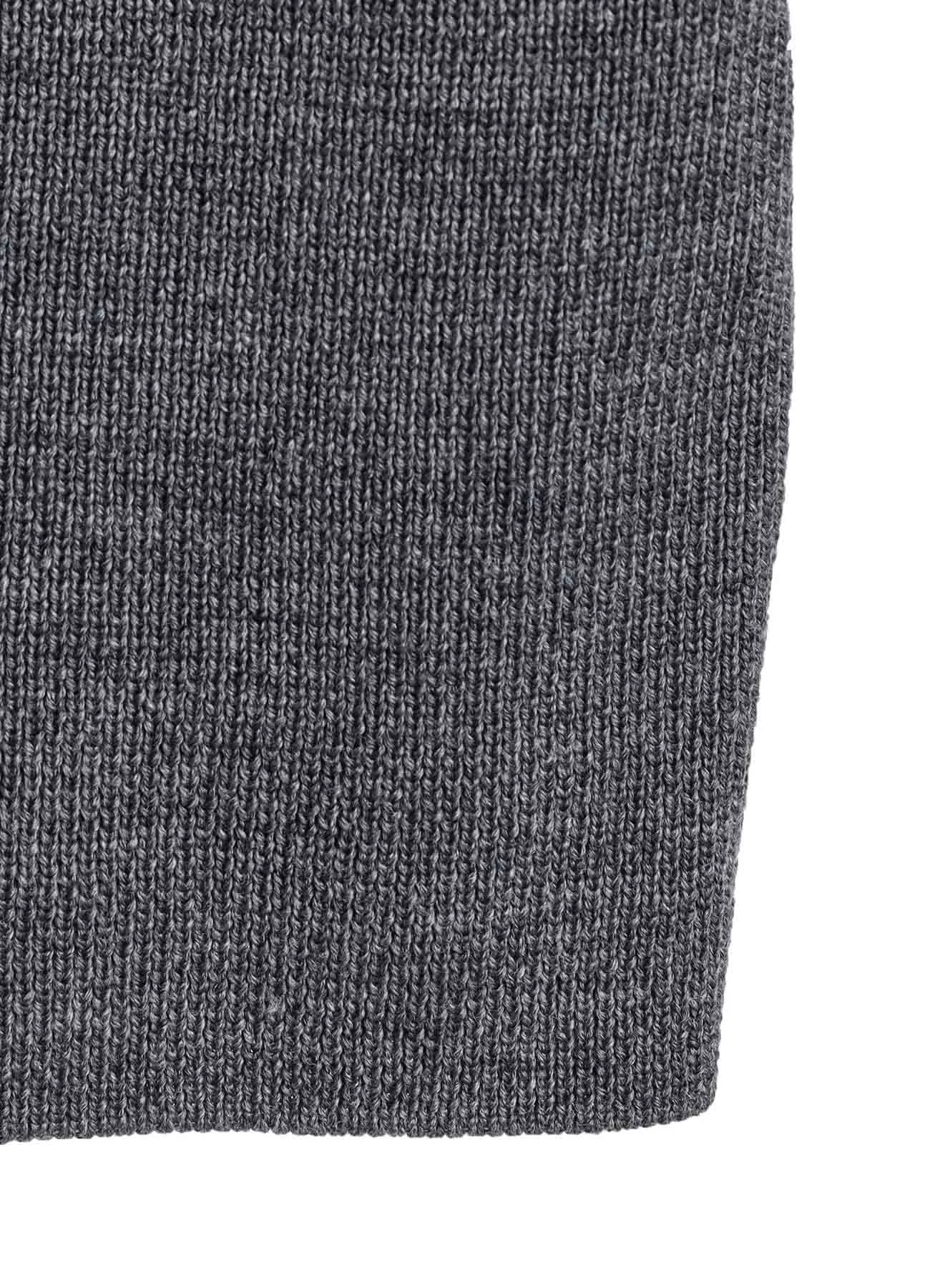 STANDARD WOOL WOSHABLE PLAIN STITCH SIDE HOODED KNITWEAR