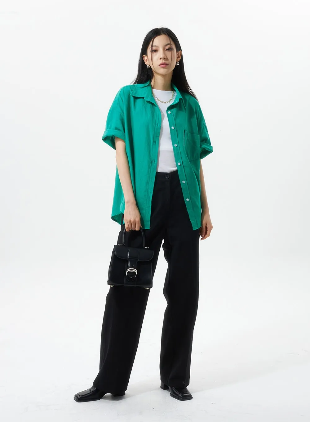 Straight Leg Tailored Pants IU326