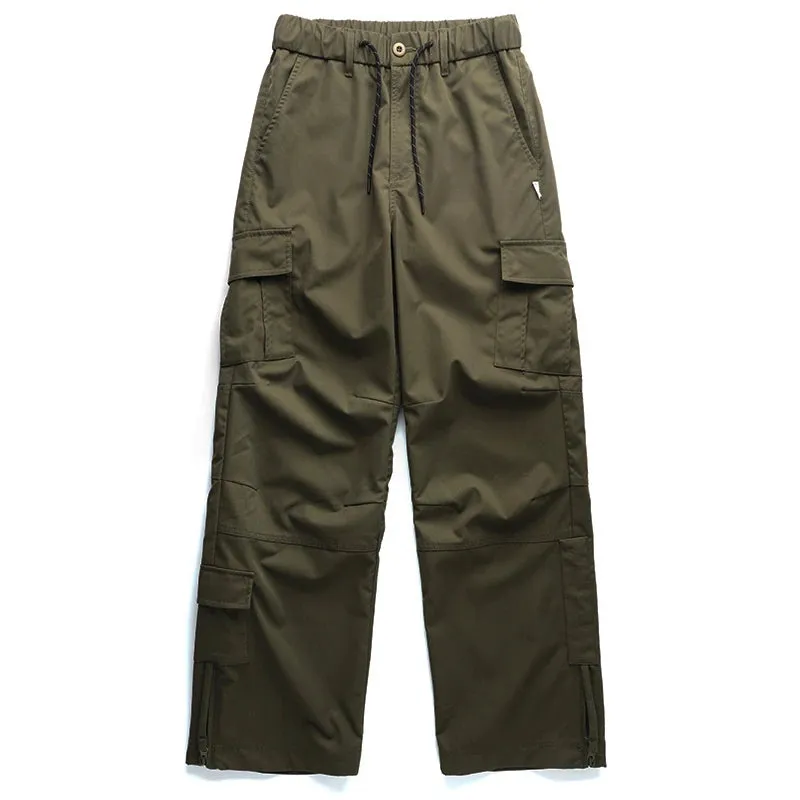 Straight Leg Twill Cargo Pants