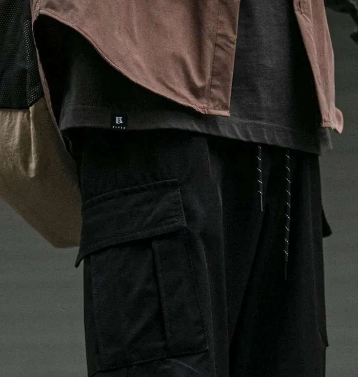 Straight Leg Twill Cargo Pants