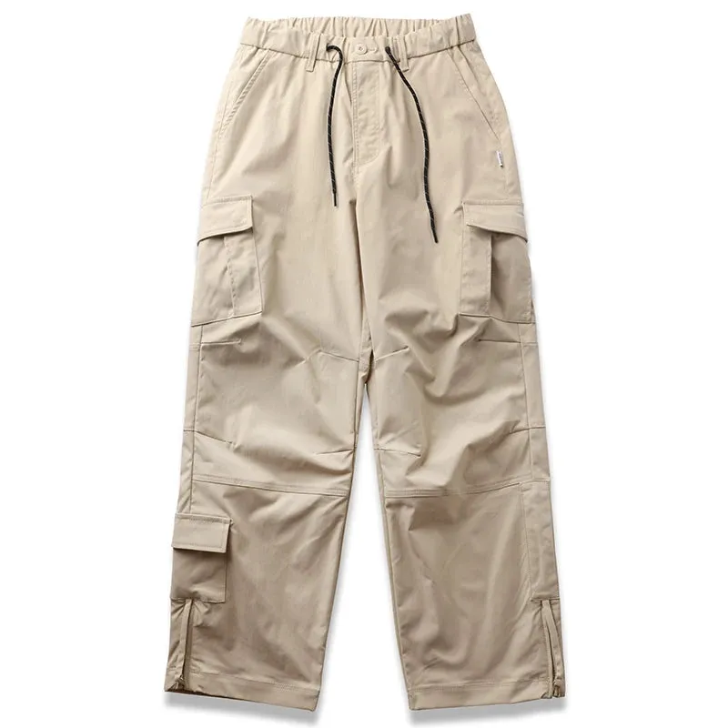 Straight Leg Twill Cargo Pants